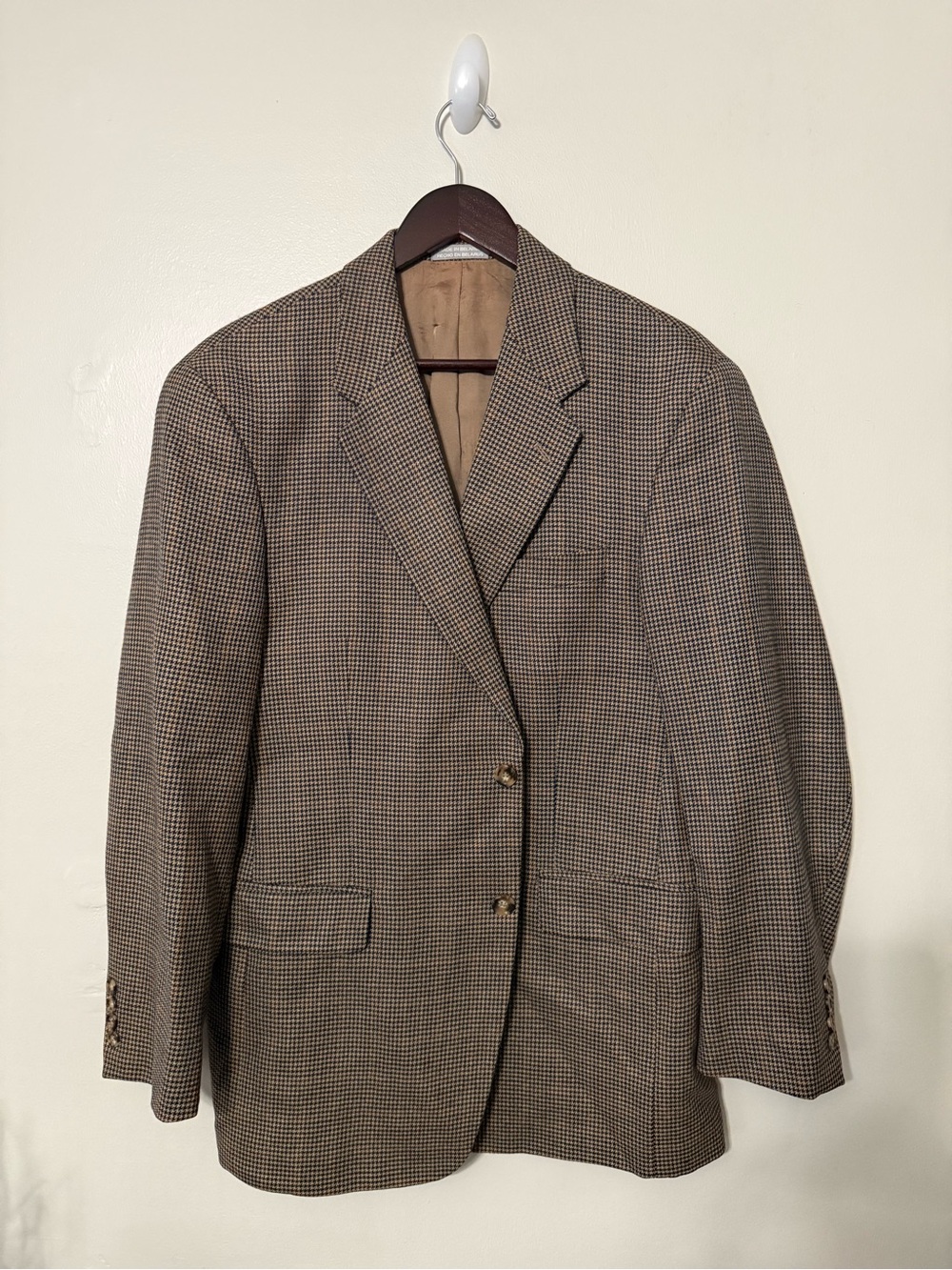 Stafford Brown Houndstooth Sport Coat